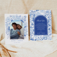 Classy Blue White Chinoiserie Mariage Photo