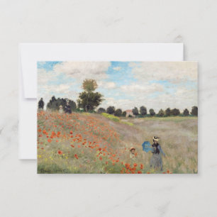 Carte De Remerciements Claude Monet - Champ de pavot