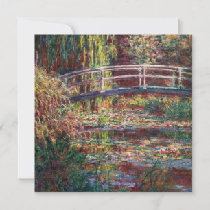 Carte De Remerciements Claude Monet - Eau Lily étang, Harmonie rose