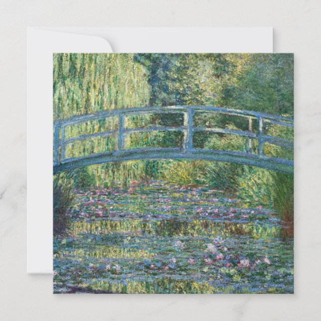 Carte De Remerciements Claude Monet - Eau Lily étang, Harmonie verte (Devant)
