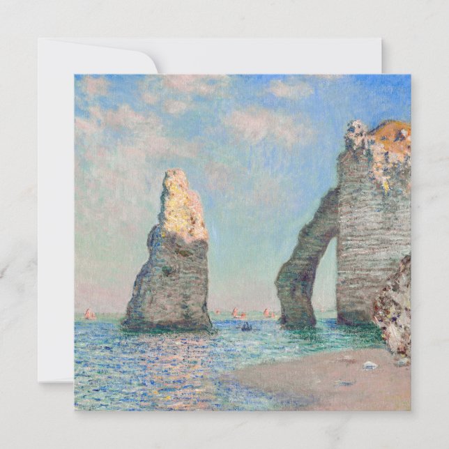Carte De Remerciements Claude Monet - Falaises à Etretat (Devant)