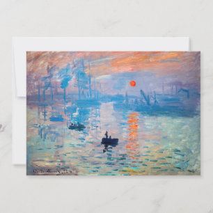 Carte De Remerciements Claude Monet - Impression, lever de soleil