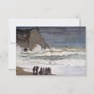 Carte De Remerciements Claude Monet - Mer Noire à Etretat