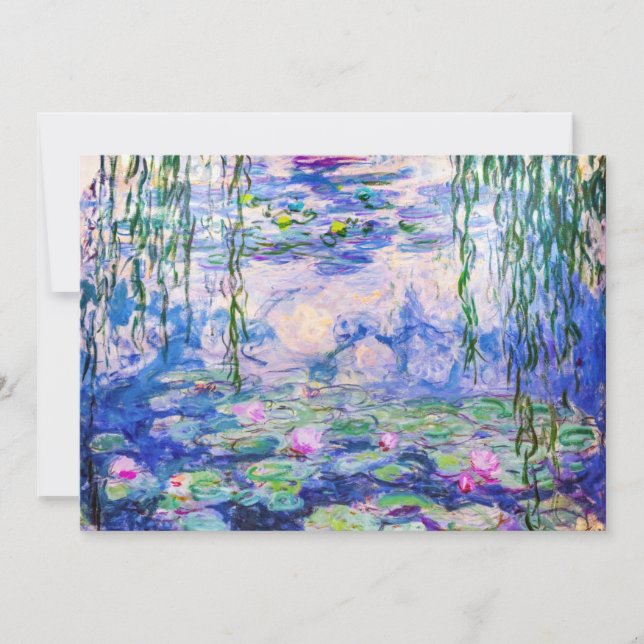 Carte De Remerciements Claude Monet - Nymphéas / Nymphéas 1919 (Devant)