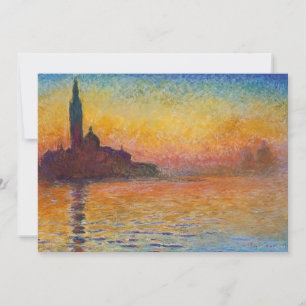 Carte De Remerciements Claude Monet - San Giorgio Maggiore à Dusk