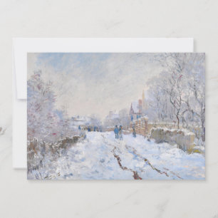 Carte De Remerciements Claude Monet - Scène de neige à Argenteuil