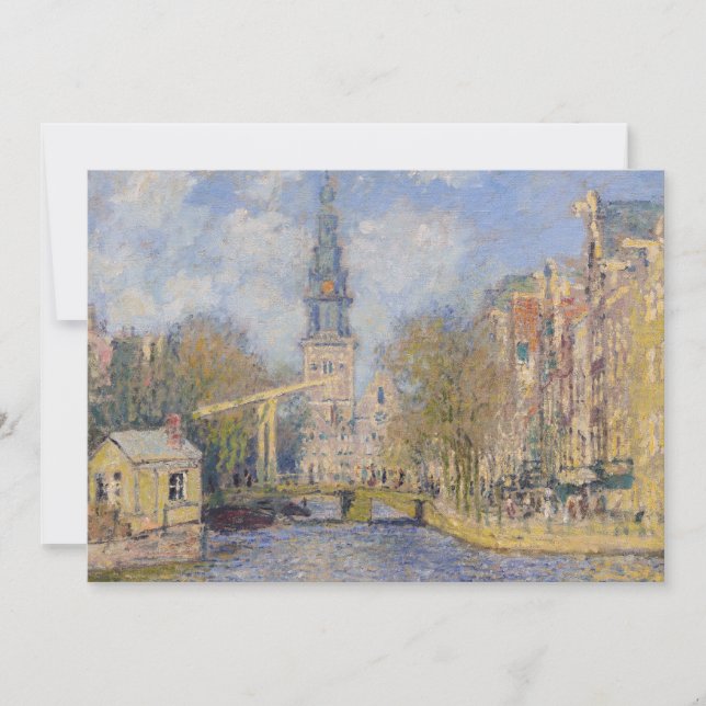 Carte De Remerciements Claude Monet - Windmills près de Zaandam (Devant)