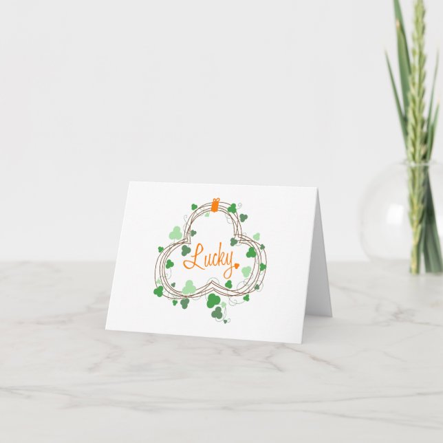 Carte De Remerciements Clavier de Saint-Patrick (Devant)