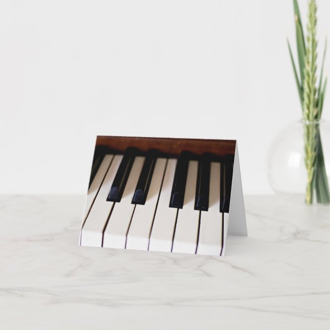 Carte De Remerciements Clés de piano (Devant)
