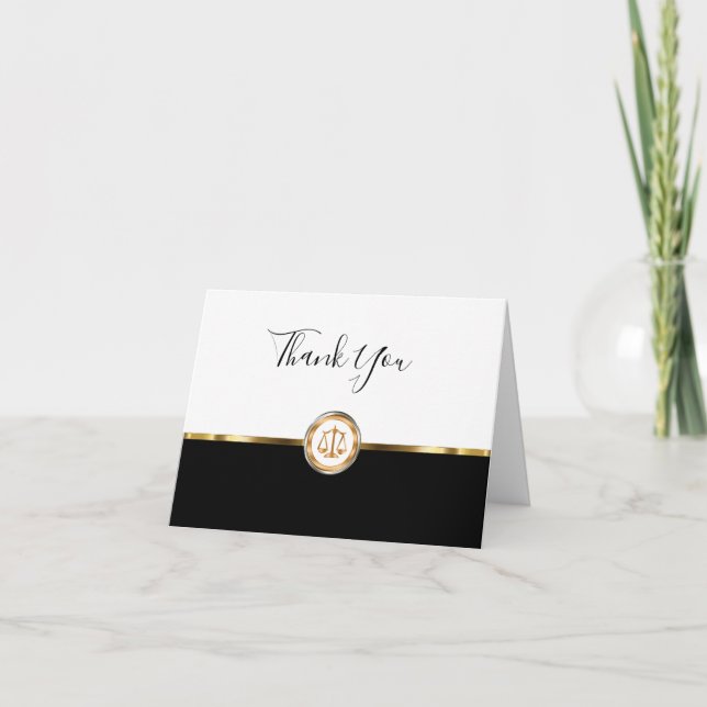 Carte De Remerciements Client sans avocat classique (Devant)