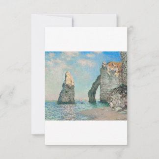 Carte De Remerciements Cliffs at Etracétate 1885 par Claude Monet