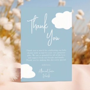 Carte De Remerciements Cloud Neuf Baby shower neutre pour les femmes