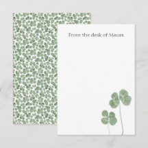 Clover Shamrock d'aquarelle personnalisé