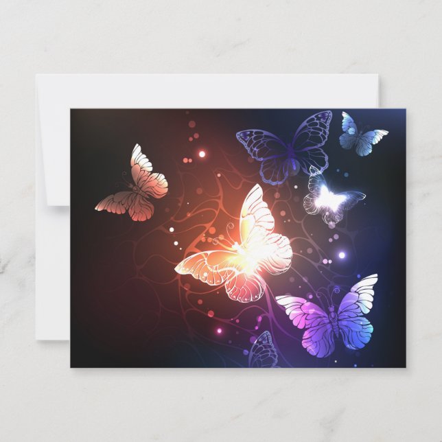 Carte De Remerciements Clowing Night Butterflies (Devant)