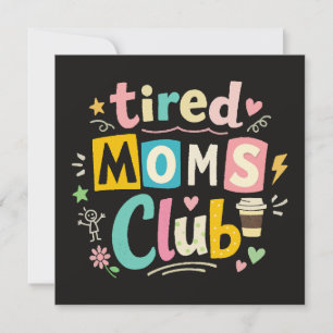 Carte De Remerciements Club des mamans fatiguées Café Humour de maman