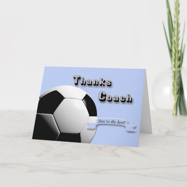 Carte De Remerciements Coach Bleu Thanks (Devant)
