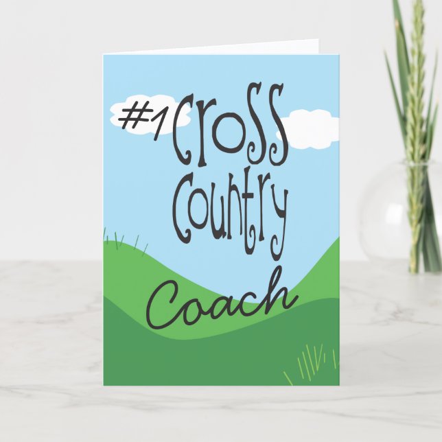 Carte De Remerciements Coach cross-country (Devant)