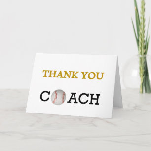 Carte de remerciements Coach De Baseball