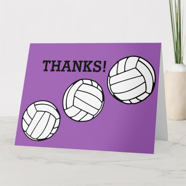 Carte De Remerciements Coach de volley-ball Thanks (Devant)
