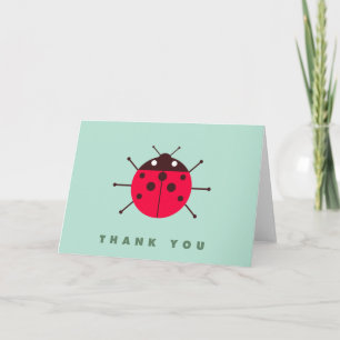 Carte De Remerciements Coccinelle/Merci de Ladybird