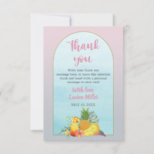 Carte De Remerciements Cocktail Tropcal Drinks Poolside Bridal Shower