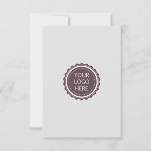 Carte De Remerciements Code Promo du logo personnalisé