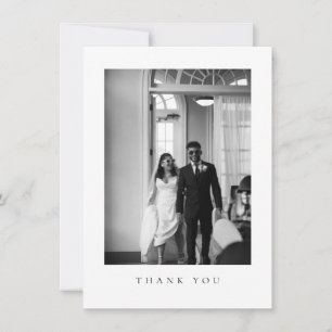 Carte De Remerciements Code QR de photo de mariage formel classique
