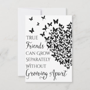 Carte De Remerciements Coeur d'amitié papillon