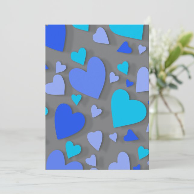 Carte De Remerciements Coeur de papier décoratif 4 (Debout devant)