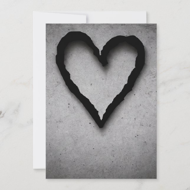 Carte De Remerciements Coeur gauche, no 01 (Devant)