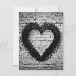 Carte De Remerciements Coeur gauche, no 02
