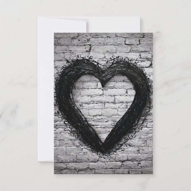 Carte De Remerciements Coeur gauche, no 02 (Devant)