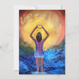 Carte De Remerciements Coeur main