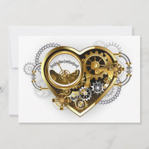 Carte De Remerciements Coeur vapeur avec un manomètre