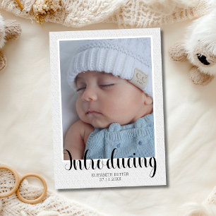 Carte De Remerciements Cœurs en relief Présentation de la photo de bébé M