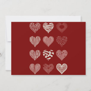 Carte De Remerciements Coeurs Saint-Valentin Neuf Coeurs Saint-Valentin A