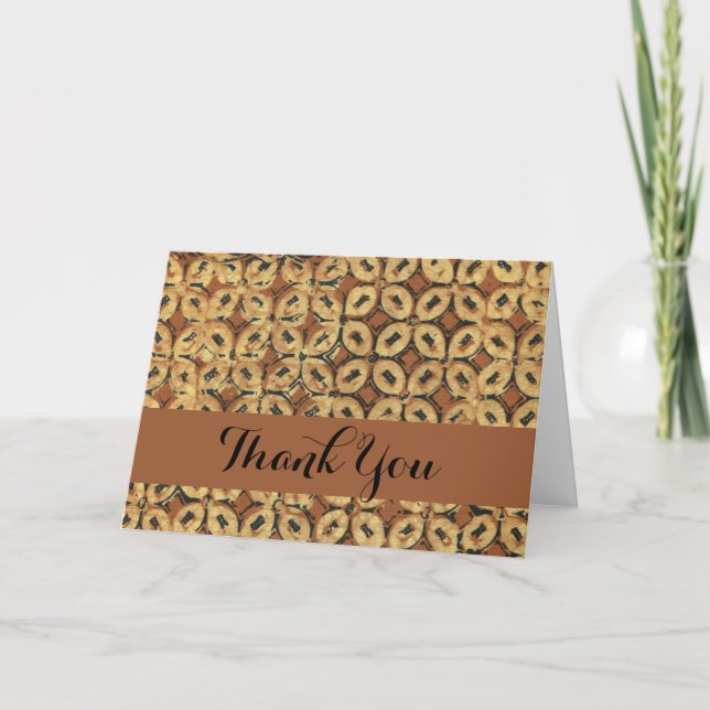 Carte De Remerciements Coffee Bean Earthy Boho Rustique (Devant)