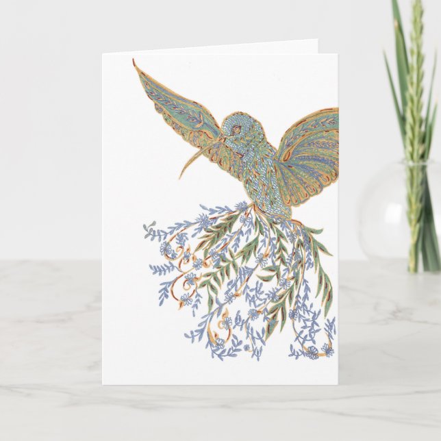Carte De Remerciements Colibri (Devant)