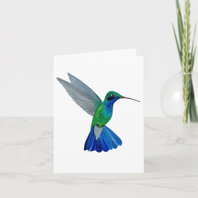 Carte De Remerciements Colibri à bec large (Devant)