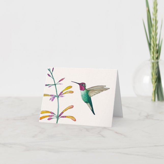 Carte De Remerciements Colibri d'Anna (Devant)