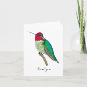 Carte De Remerciements Colibri d'Anna