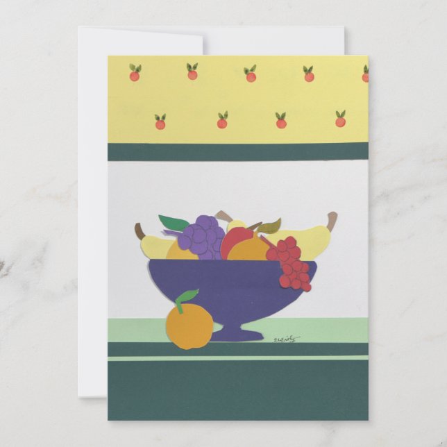 Carte De Remerciements Collage de fruits abondants (Devant)