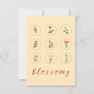 Carte De Remerciements Collage de jonquilles Vintages rustiques