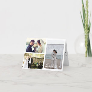 Carte De Remerciements Collage photo mariage 3