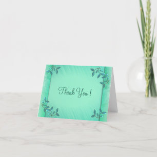 Carte De Remerciements Colonnes vertes de mer chic