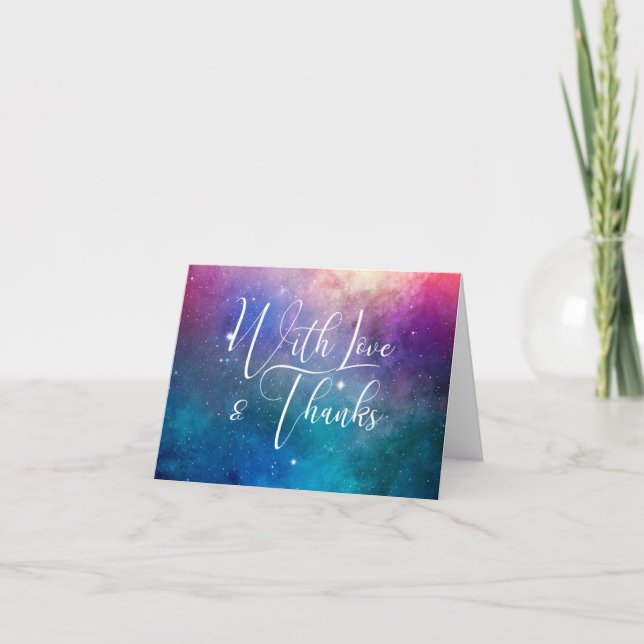 Carte de remerciements coloré Nebula Galaxy (Devant)