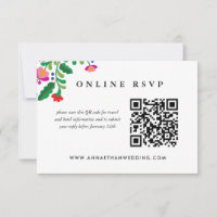 Colorée Mariage mexicain en ligne RSVP QR Code