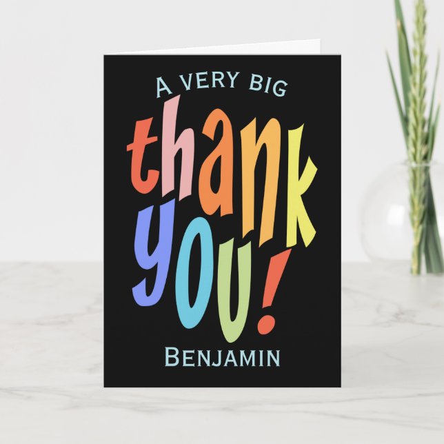 Carte De Remerciements Colorful Thank You Appreciation (Devant)