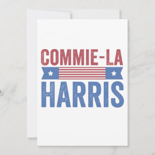 Carte De Remerciements Commie-La Harris 2024 Funny Anti Kamala Harris