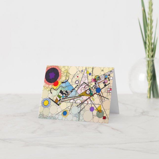 Carte De Remerciements Composition 8 par After Wassily Kandinsky (Devant)